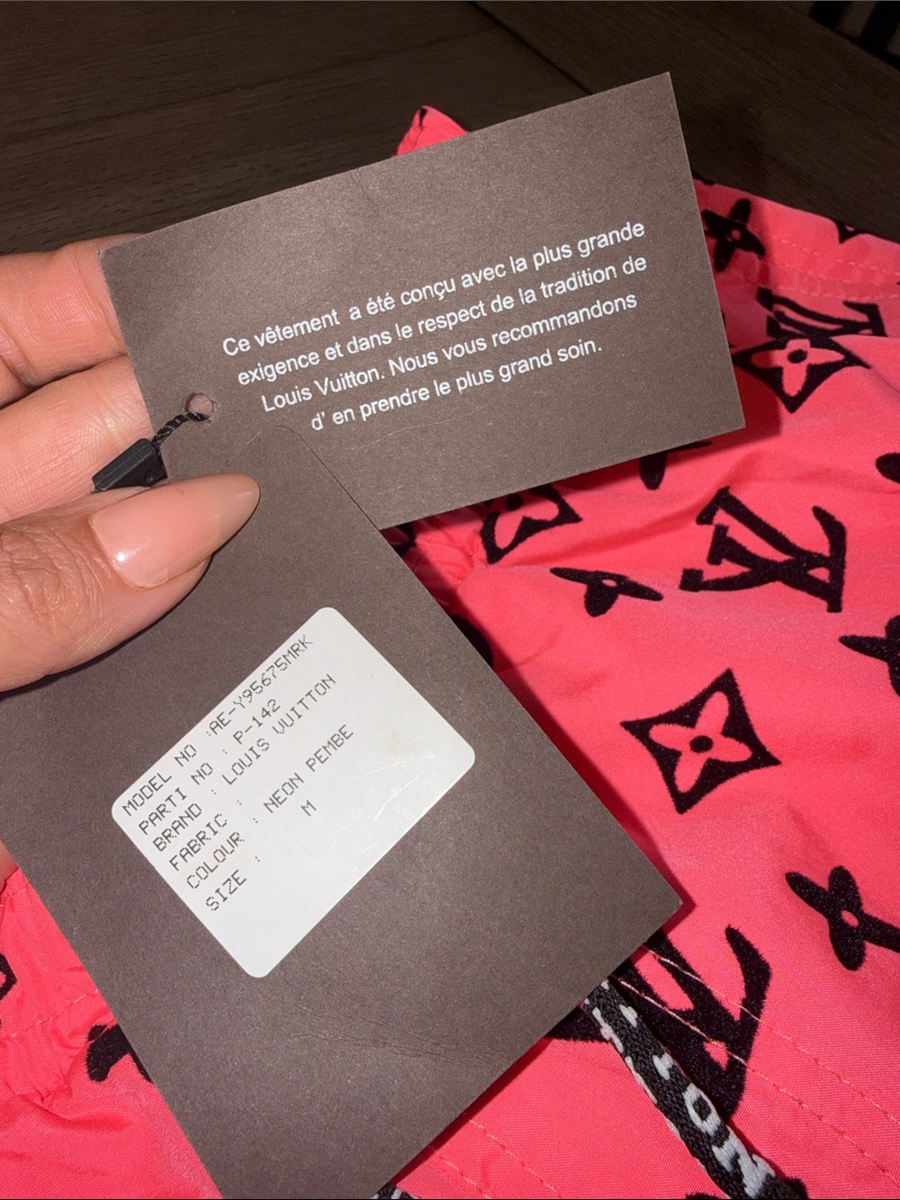 Louis Vuitton Hot neon Pink Monogram Swim Trunks - Picture 6 of 9
